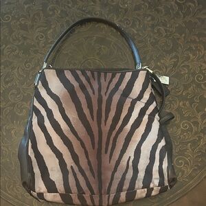 Coach Wild Stripe Shoulder Bag - Brown